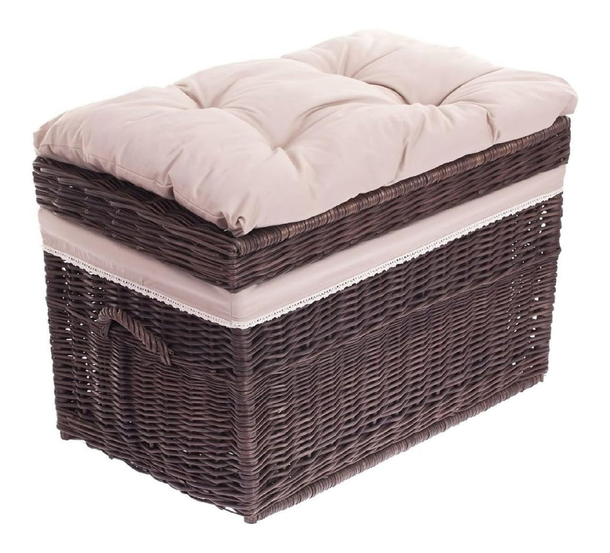 Haengesessel Aria mit Gestell hoehenverstellbar Beige polyrattan faltbar ergonomisch - Outdoor Indoor - bis 130 kg - Korbhaengesessel inkl. Kissen