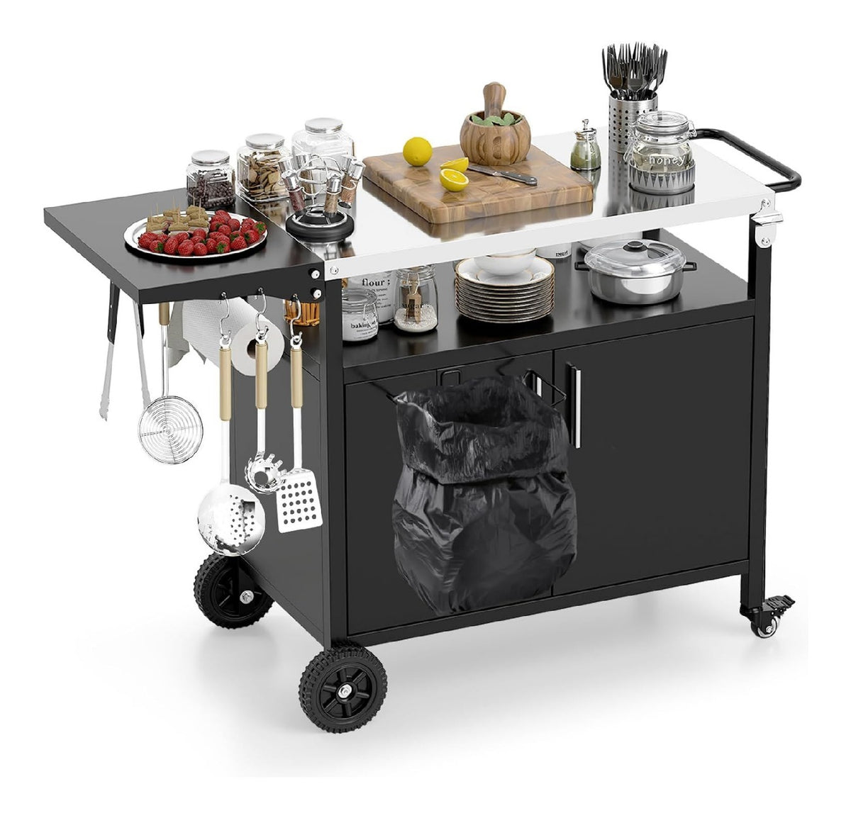 Duhome Metallstuhl Bistrostuhl 4er Set aus Eisen Esszimmerstuhl mit Rueckenlehne Schwarz Stapelbare Kuechenstuehle +Naturholz
