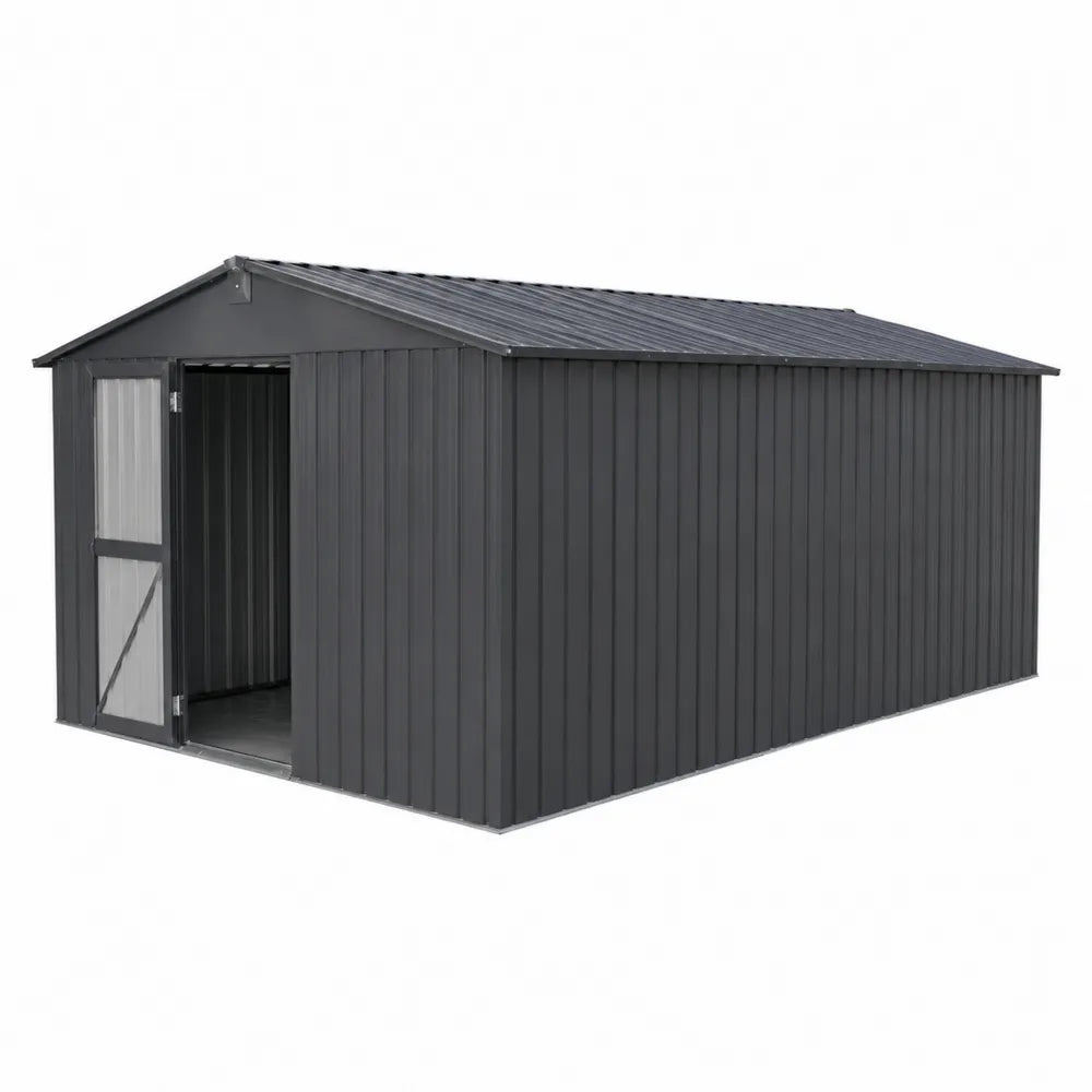 Metallschuppen Dunkelgrau 340x382x195