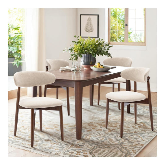 COLAMY 4er-Set Moderne Gepolsterte Essstuehle Beige