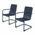 2er Set Freischwinger St¨¹hle aus Stahl