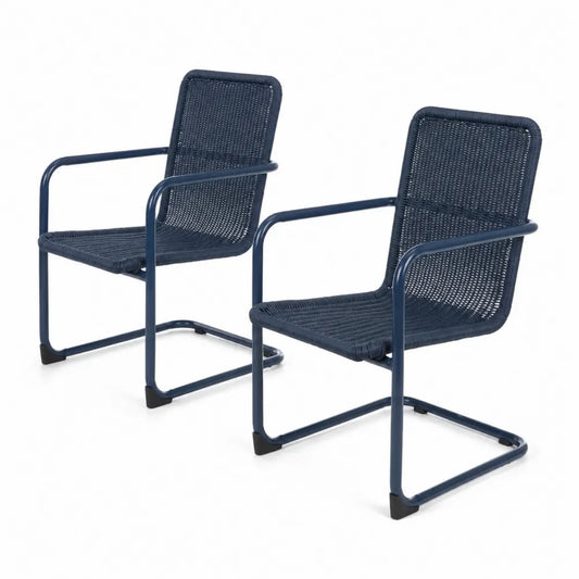 2er Set Freischwinger St¨¹hle aus Stahl
