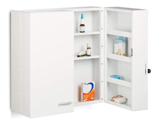 Buffetschrank mit 6-Stufigem Regal Hinter den Tueren Kuechenschrank Weiss eiche 40 x 100 x 180 cm 5 Schranktueren 3 Schubladen