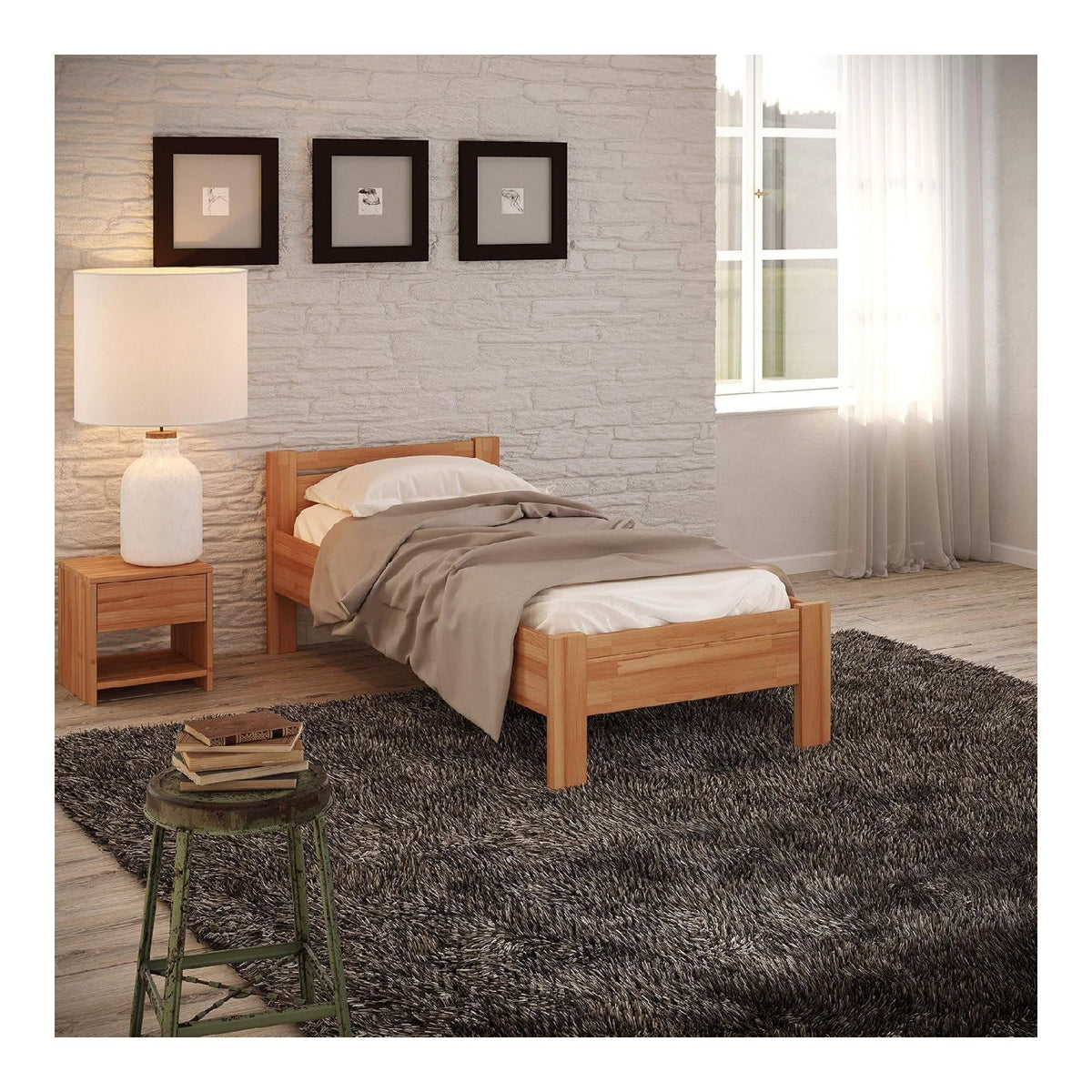 Wood Seniorenbett SiSi aus Massivholz ( buche 100 x 200 cm
