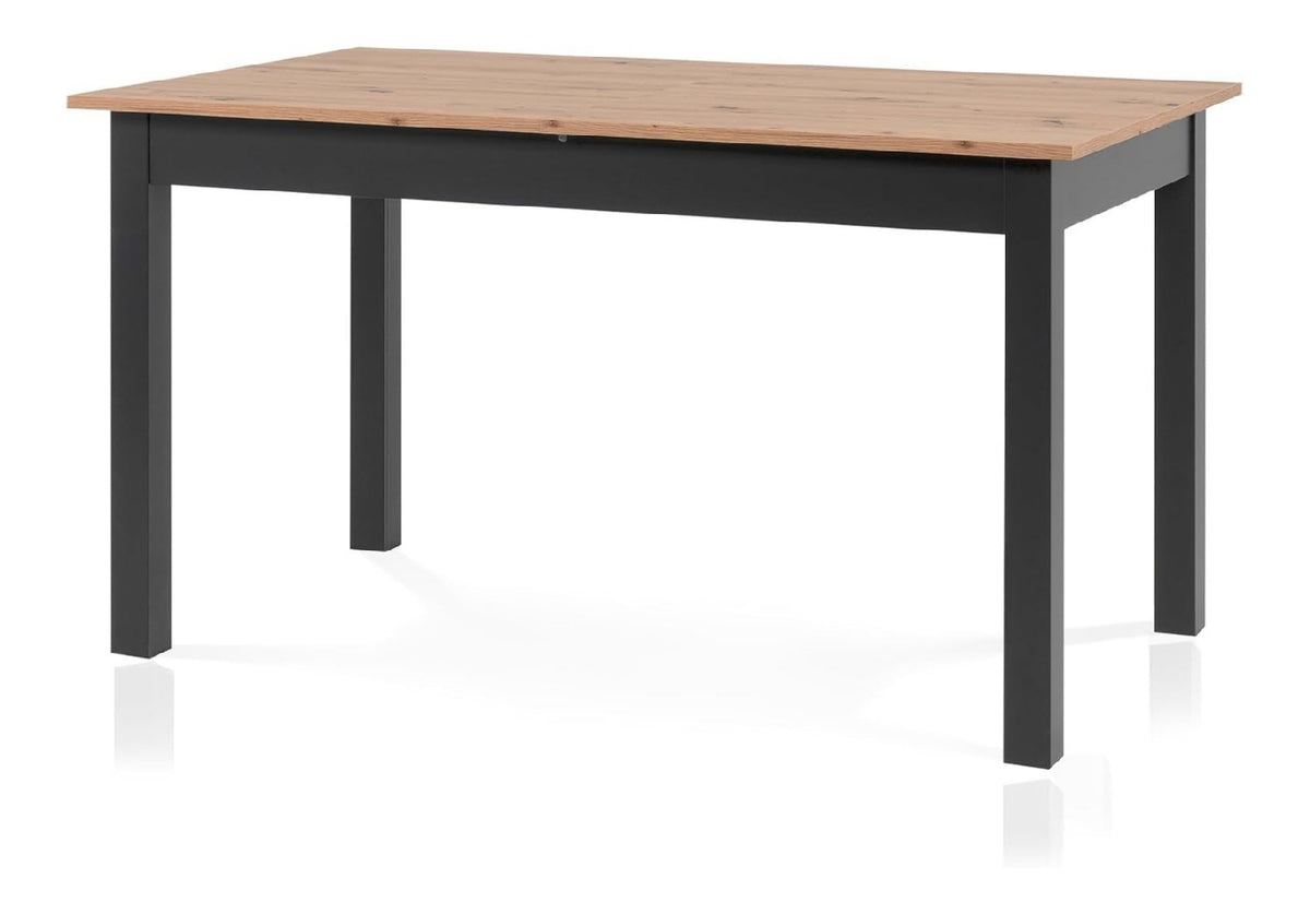Smart Esstisch Asteiche Grau 140x80 cm Kuechentisch ausziehbar bis 180 cm Esszimmertisch aus Holzwerkstoff inkl. erweiterbare Auszugsplatte