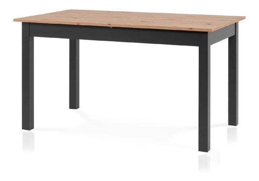 Smart Esstisch Asteiche Grau 140x80 cm Kuechentisch ausziehbar bis 180 cm Esszimmertisch aus Holzwerkstoff inkl. erweiterbare Auszugsplatte