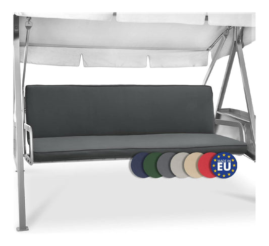 Hollywoodschaukel 3 Sitzer Polsterauflagen 2er Set Sitzkissen Rueckenkissen waschbare Outdoor Auflage Sitzpolster Reissverschluss Ersatzauflage