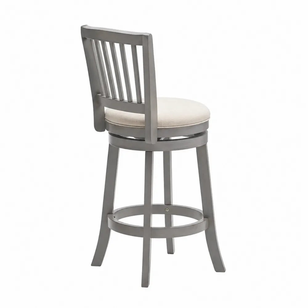 Barhocker Holz Polyester Grau