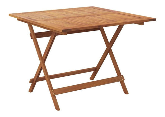 Gartentisch Klappbar Massivholz Akazie Grau 90x90x75 cm
