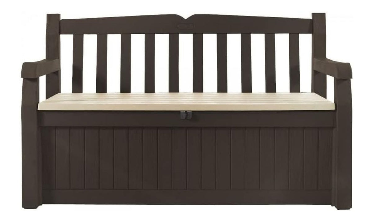 Sitzbank mit Truhe Braun 140x60x84 cm