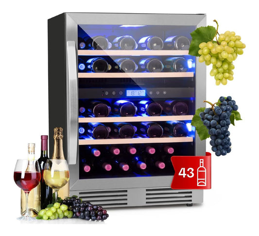 Einbau-Weinkuehlschrank Rot 2 Zonen Getraenkekuehlschrank Kleiner Weinschrank