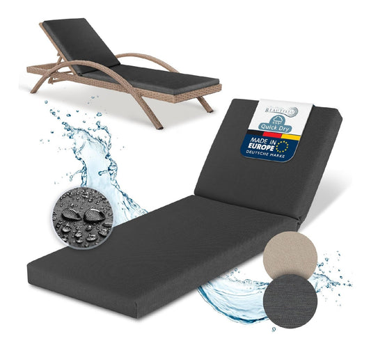 Auflagen fuer Gartenmoebel Wasserdicht Wetterfest Outdoor Polster Schnell Trocknend Sonnenliege Auflage Liege fuer Gartenliegen Waschbar Gartenliege