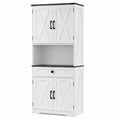 Wei?er Holzschrank 2 T¨¹ren 1 Schublade 182x76x35