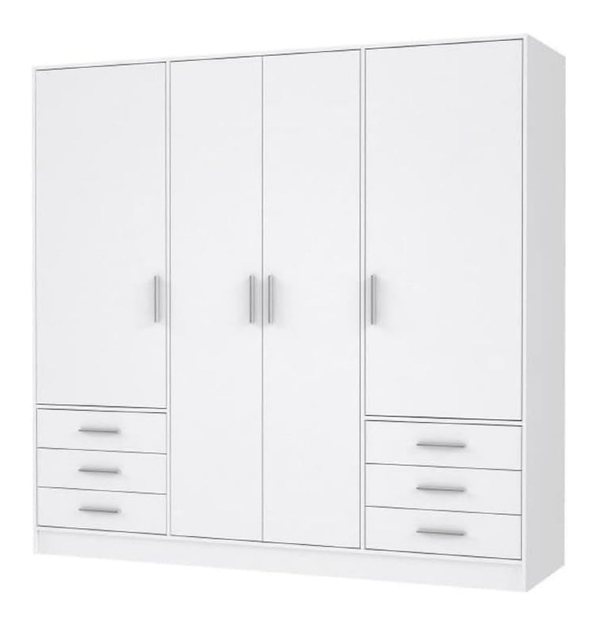 Schrank 200 210 Schwarz weiss weisser Kleiderschrank Drehtuerenschrank
