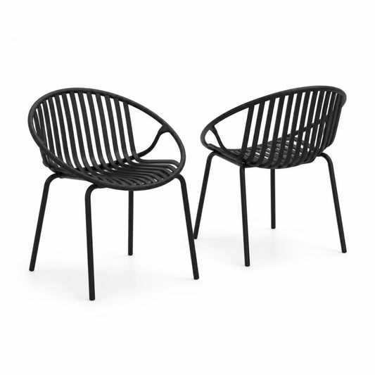 Gartenst¨¹hle Set aus Metall und Kunststoff